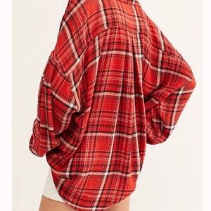 Plaid Oversized Free People Flannel